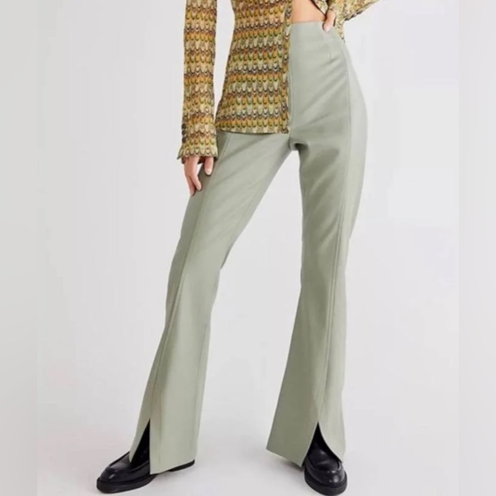 Free People NEW We The Free Vegan Slit Flare Light Sage